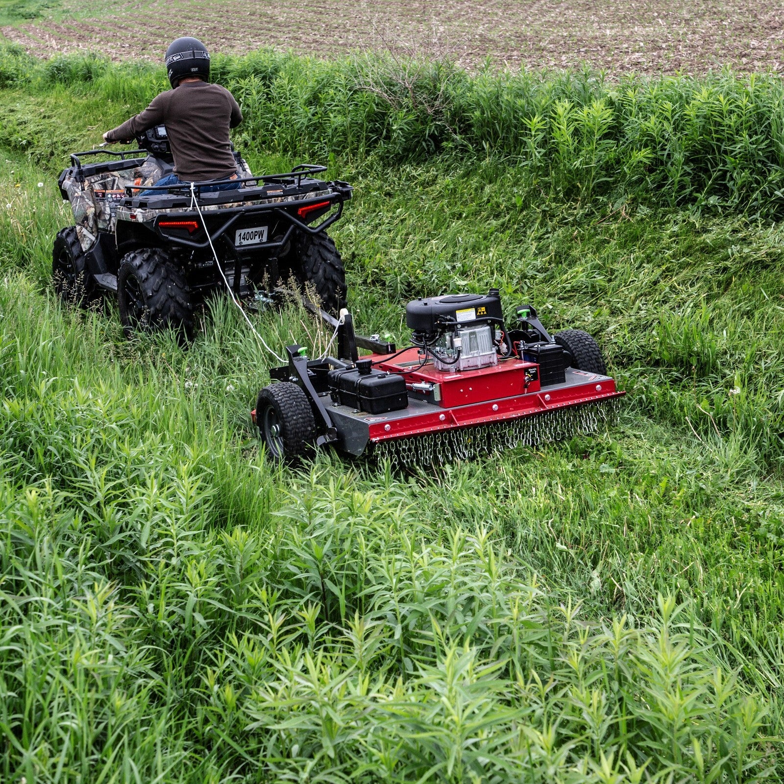 Earthquake Acreage Tow-Behind Rough Cut Mower, 500cc Briggs & Stratton Engine