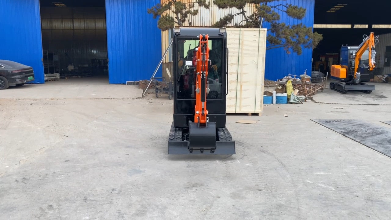 4000 lbs 1.8 Ton Cab Mini Excavator Side Swing EPA KUBOTA D902 Diesel Digger ZTS