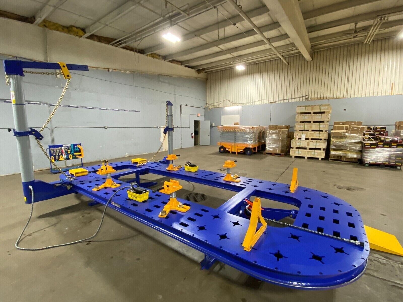 FREE SHIPPING - NEW 18 FEET AUTO BODY FRAME MACHINE + CLAMPS & TOOLS CART