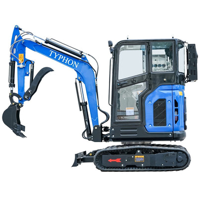TYPHON TERROR X2 Mini Excavator 2.7 Ton Trench Digger EPA Diesel Kubota V1505