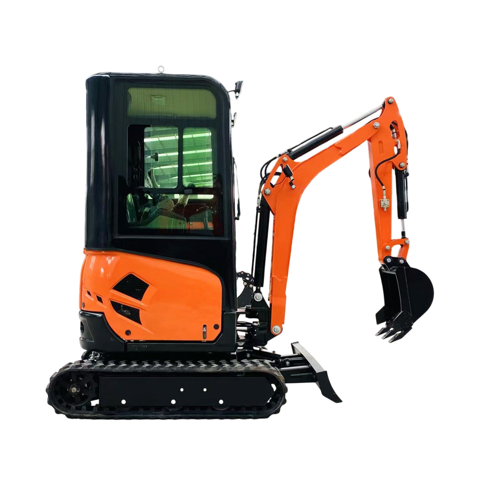 4000 lbs 1.8 Ton Cab Mini Excavator Side Swing EPA KUBOTA D902 Diesel Digger ZTS