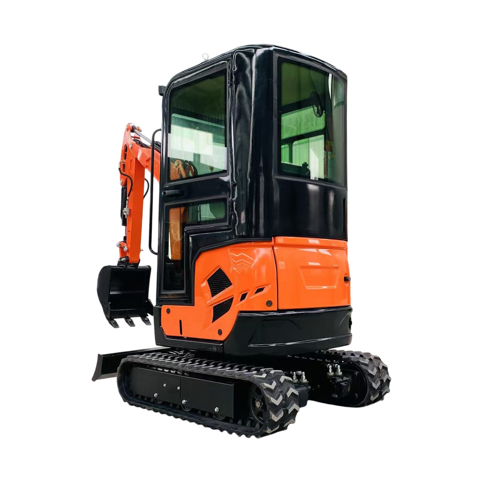 4000 lbs 1.8 Ton Cab Mini Excavator Side Swing EPA KUBOTA D902 Diesel Digger ZTS
